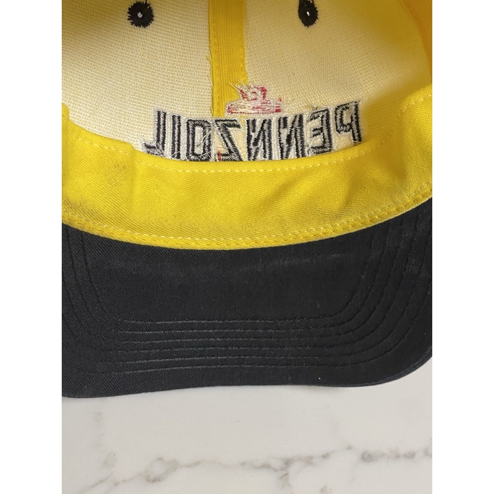 Vintage 90s PENNZOIL RACING STRAP BACK‎ HAT Cap K Products Nascar Lightly Worn - Picture 6 of 6